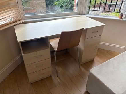 Photo of free Wood desk with wood chair in West Hampstead (West Hampstead NW6) #1