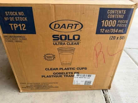 Photo of free Clear Plastic Cups w/various lids (Darien - near 75th x Cass Ave.) #1