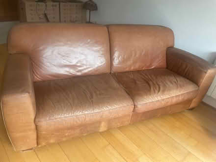 Photo of free Italian Leather 3 seater (Bray Wicklow) #3
