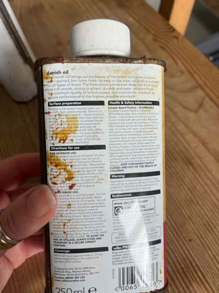 Photo of free Danish Wood oil (Mitcham CR4) #2