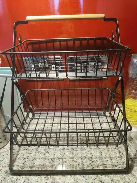 Photo of free 2-Tier Wire Storage Basket / Dish Rack (White City W12) #1
