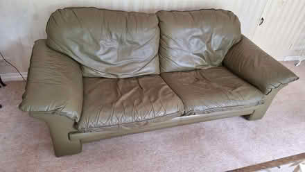 Photo of free Pair of leather sofas (Oxton CH43) #4