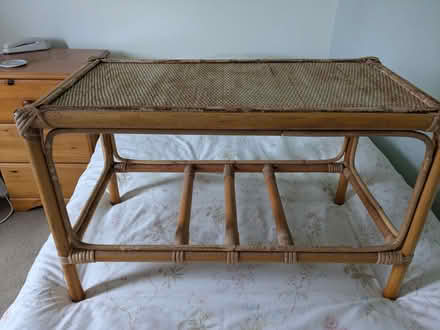 Photo of free Rattan coffee table/magazine rack, in good used condition (France Lynch GL6) #2
