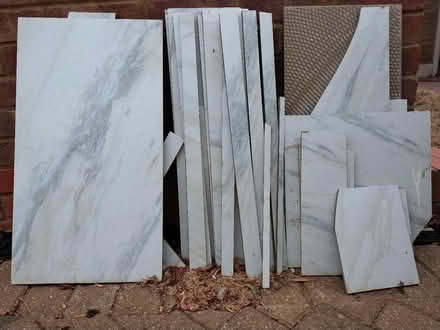 Photo of free Matt marble effect tiles offcuts (Stopsley LU2) #1