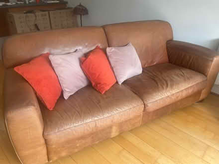 Photo of free Italian Leather 3 seater (Bray Wicklow) #1