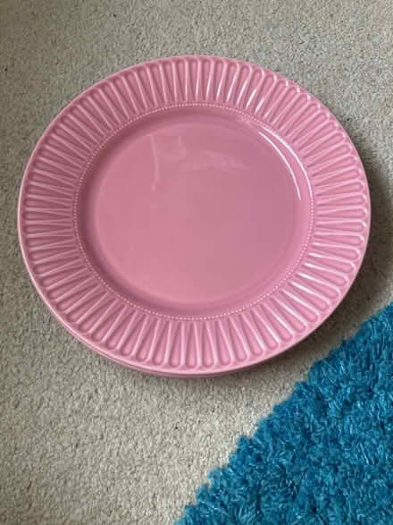 Photo of free 2 pink dinner plates (Minchinhampton GL6) #1
