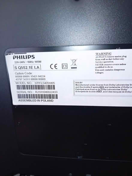 Photo of free 40" Philips TV (Coolock, Dublin 5) #1