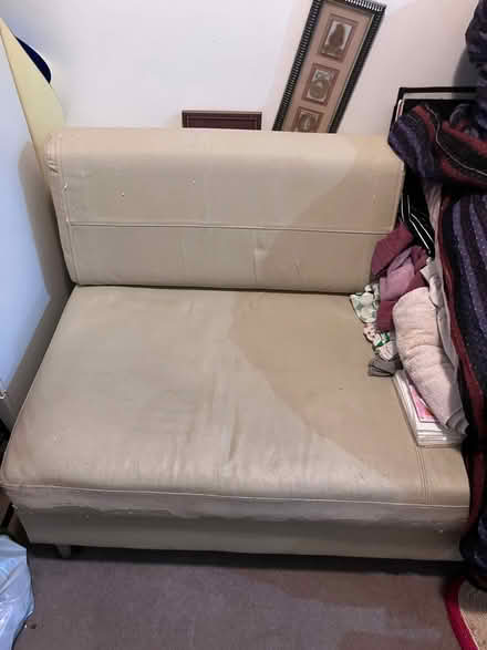 Photo of free White metal bunk bed with trundle bed with 3 mattresses (Shepherds Bush W12) #2
