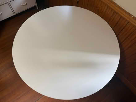 Photo of free White Circle Table (Mission Hill) #3