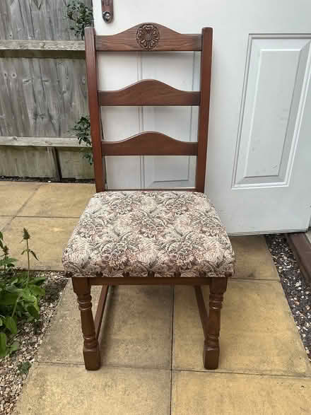 Photo of free 4 x solid oak dining chairs (Henfield BN59FG) #1