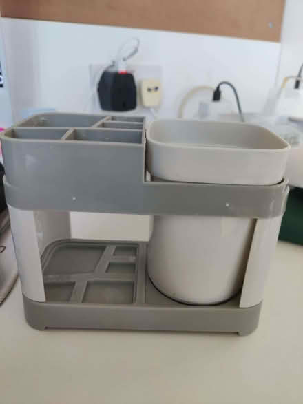 Photo of free Bathroom Toothbrush & Toiletry Organiser with 2 Cups (White City W12) #1