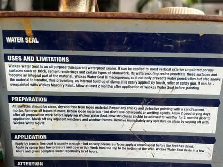 Photo of free Water Seal for Exterior surfaces (Mitcham CR4) #2