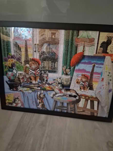 Photo of free Cat fan framed puzzles (Snell and Santa Teresa) #3