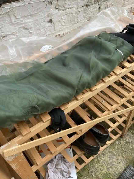 Photo of free A bolt of sheer fabric bottle green. (New Brighton CH45) #2