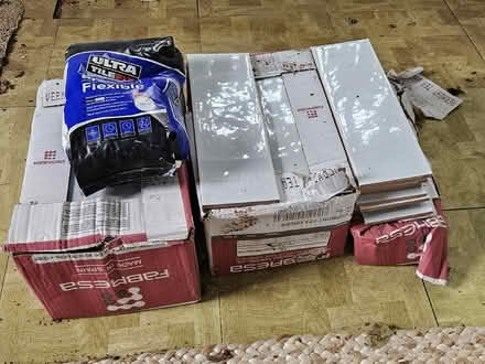Photo of free Ceramic wall tiles, boxed and grout. New. (Batford AL4) #1