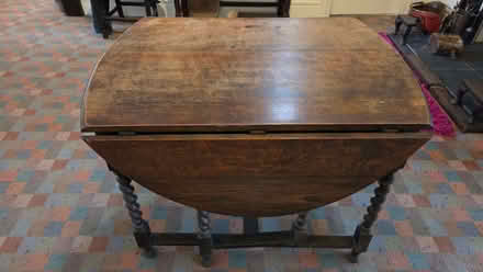 Photo of free Antique Oak folding table (Oxton CH42) #1