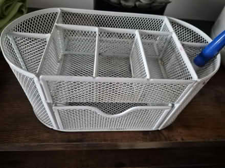 Photo of free White mesh desk tidy (Wolverhampton WV10) #1