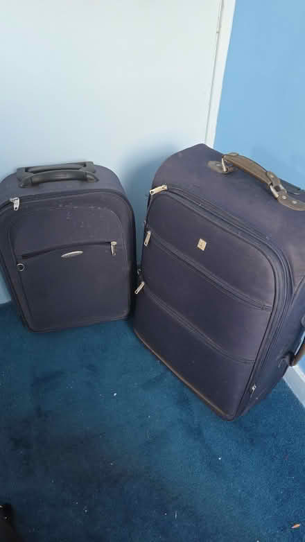 Photo of free 2 suitcases old but still usable. Small one fits inside larg (Carrville DH1) #1