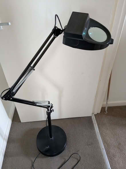 Photo of free Black metal anglepoise magnifying lamp (France Lynch GL6) #1