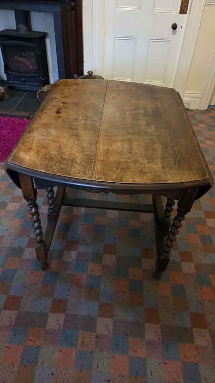 Photo of free Antique Oak folding table (Oxton CH42) #2