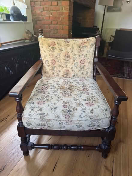 Photo of free Wooden armchair (HP27 Lacey Green) #2