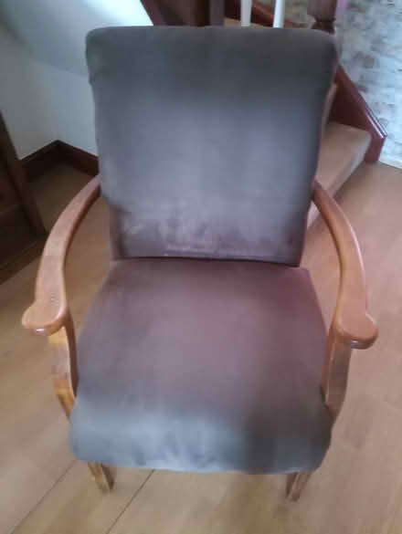Photo of free brown suede chair (Folksworth PE3) #3