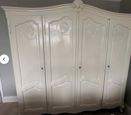 Photo of free Vintage French Armoire / Four Door Armoire / Painted French (Enfield EN2) #1