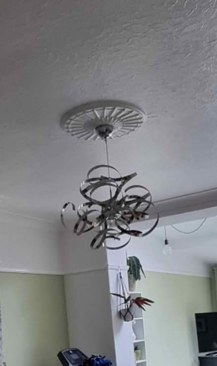 Photo of free Silver ceiling light fitting (Heath, CF14) #2