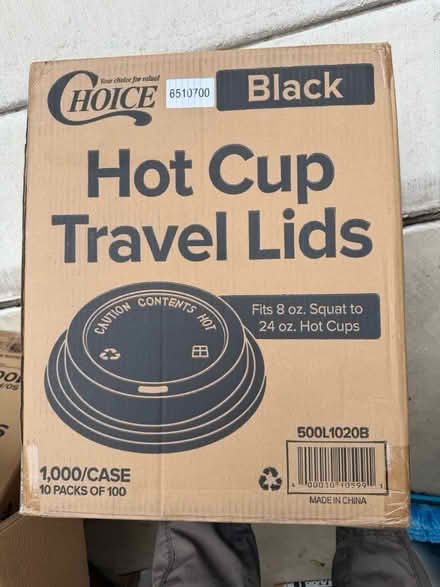 Photo of free 850 Black Hot Cup Travel Lids (Darien - near 75th x Cass Ave.) #1