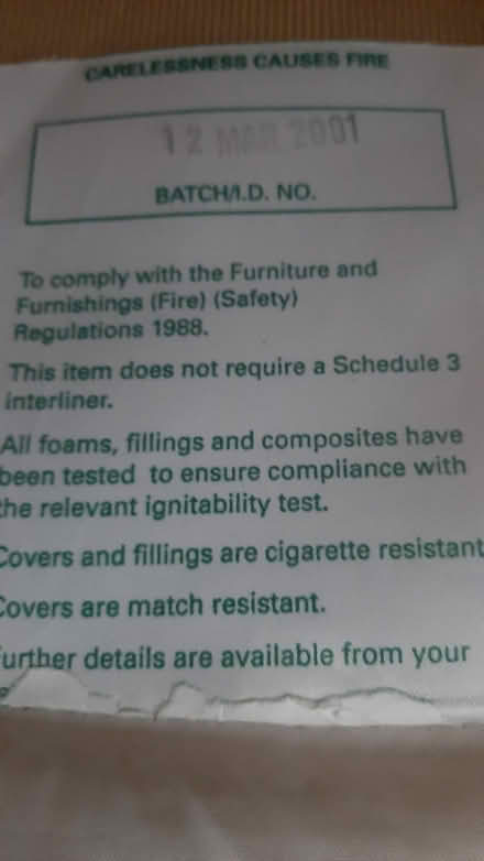 Photo of free Settee & Chair (Heathhall, Dumfries DG1) #4