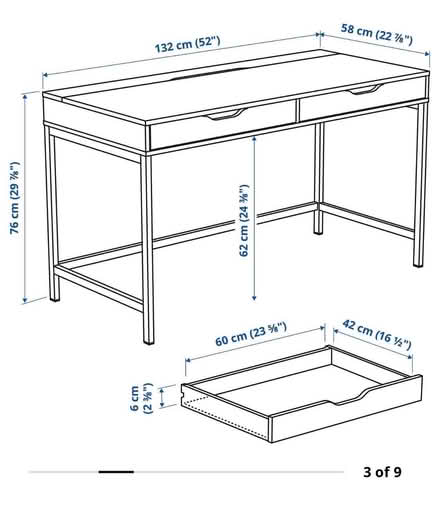 Photo of free IKEA Alex Black Desk (Fulham SW6) #3