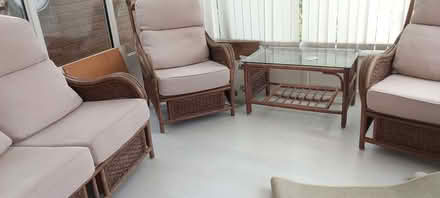 Photo of free Three Piece Wicker Conservatory Suite & Matching Coffee Table (Heath Hayes WS11) #1