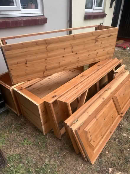 Photo of free 3 door pine wardrobe (Tonbridge TN9) #1