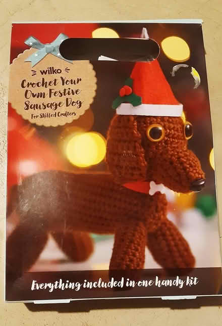 Photo of free Crochet kit - sausage dog christmas (Wallington SM6) #1