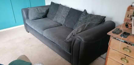 Photo of free Black and grey 3/4 sofa (Malton) #2