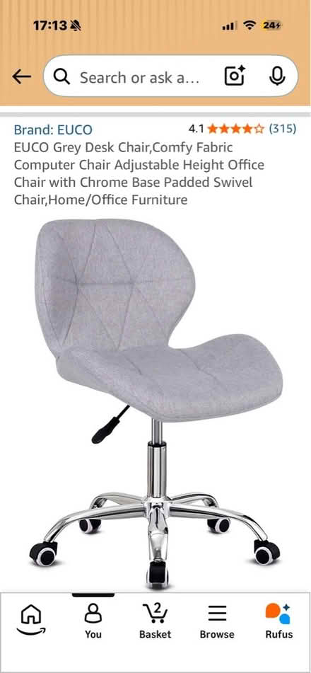 Photo of free Grey chair (Combe Down BA2) #2