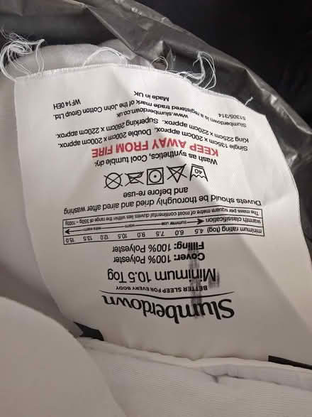 Photo of free Two pillows and duvet 10.5tog (HA6 2A) #3
