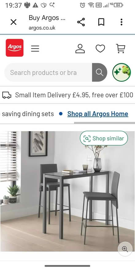 Photo of free glass bistro table nd 2chairs (Milfield SR1.) #1