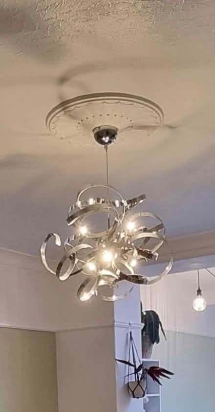 Photo of free Silver ceiling light fitting (Heath, CF14) #1