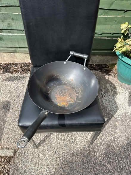 Photo of free 35cm steel metal wok pan (Urmston M41) #1