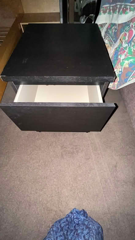 Photo of free Black Malm. Bedside units (Bromley BR1) #2