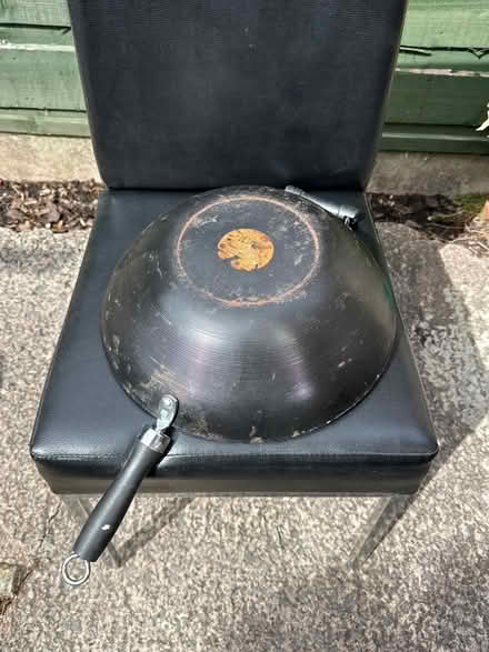 Photo of free 35cm steel metal wok pan (Urmston M41) #2