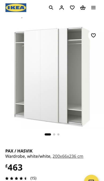 Photo of free ikea pax / hasvik wardrobe (East Molesey) #3