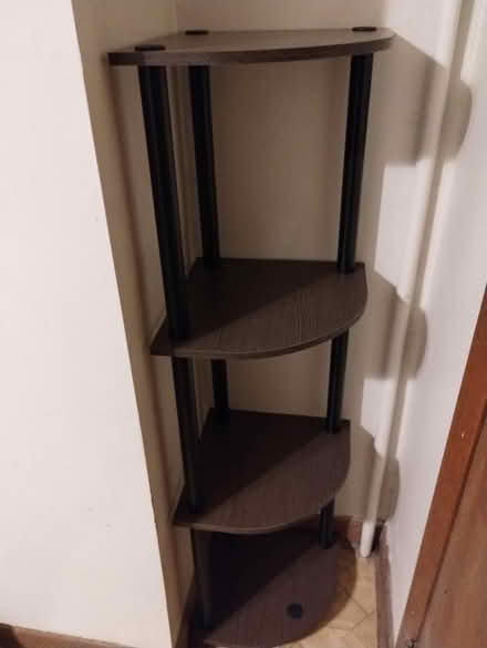 Photo of free 4-Tier Corner Shelf dark brown (Newark) #1