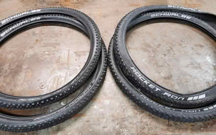 Photo of free 4 used Schwalbe 29x2.25" MTB tires (Westmont) #1