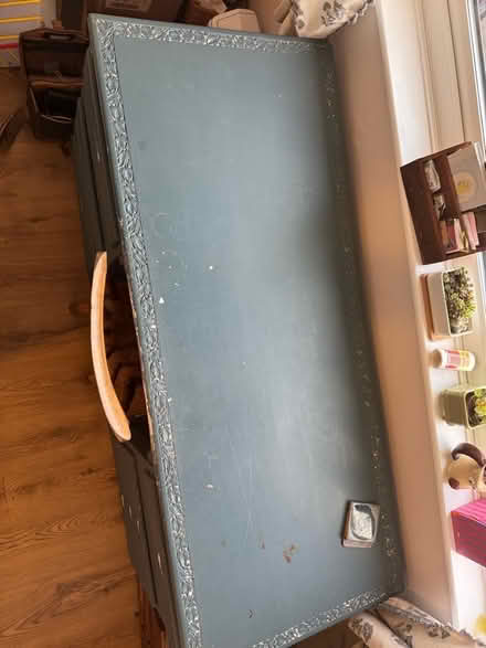 Photo of free Beautiful blue painted wooden large desk (Hulme M15) #4