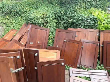 Photo of free cherry kitchen cabinet doors (Reading MA) #1