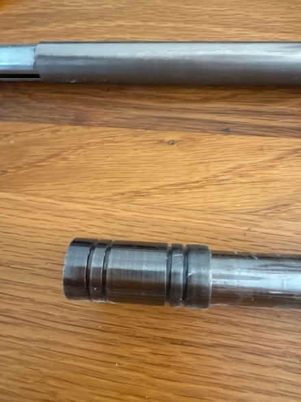 Photo of free 2.4 meter metal curtain rail / rod, rings and fittings (Kimpton SG4) #3