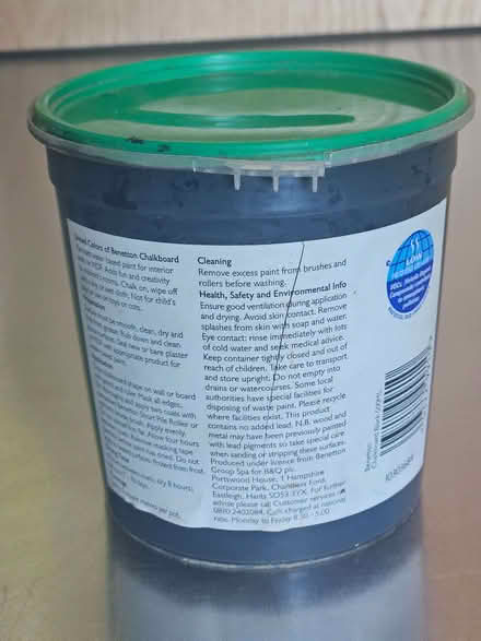 Photo of free 1 pot of black colour paint to chalk on (Greenford W7) #2