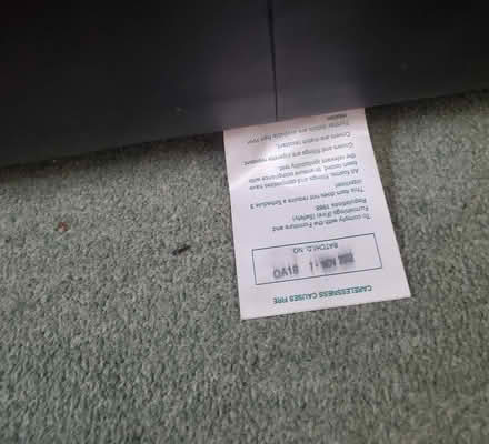 Photo of free Black leather two seater sofa (Portslade by Sea BN41) #3